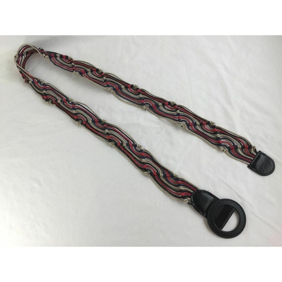 Women Macrame Braided Belt Knotted Zig Zag Style Size Medium Length 43" - Picture 2 of 6